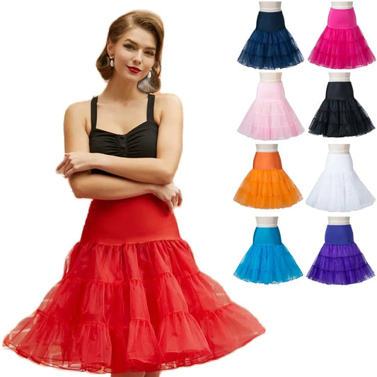 MisShow 50s 60s Petticoat for Vintage Dress  Rockabilly Swing Tutu Skirt Dress Crinoline Tutu Underskirts for Women