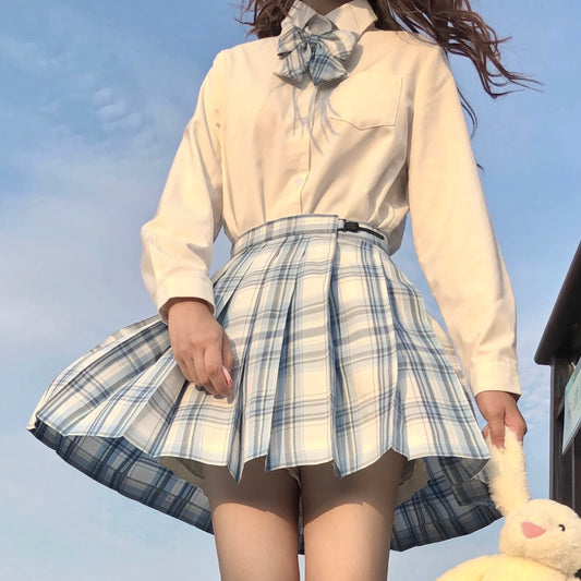 New Women Pleated Skirts Japanese School Uniform High Waist Sexy Cute Mini Plaid Skirt 2022 Summer JK Uniform Students Clothes